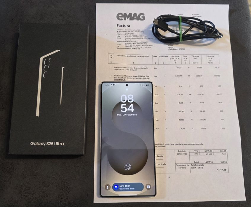Samsung s25 ultra 12gb ram 512gb titanium gray factura si garantie