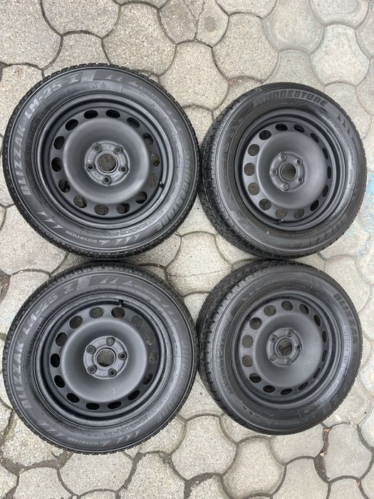 Jante otel 5x112mm, anvelope iarna 195/60 R16, VW, Audi, Seat, Skoda