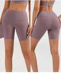 Colanti scurti Mov cu buzunar pentru Fitness, Yoga, M/38 INTL