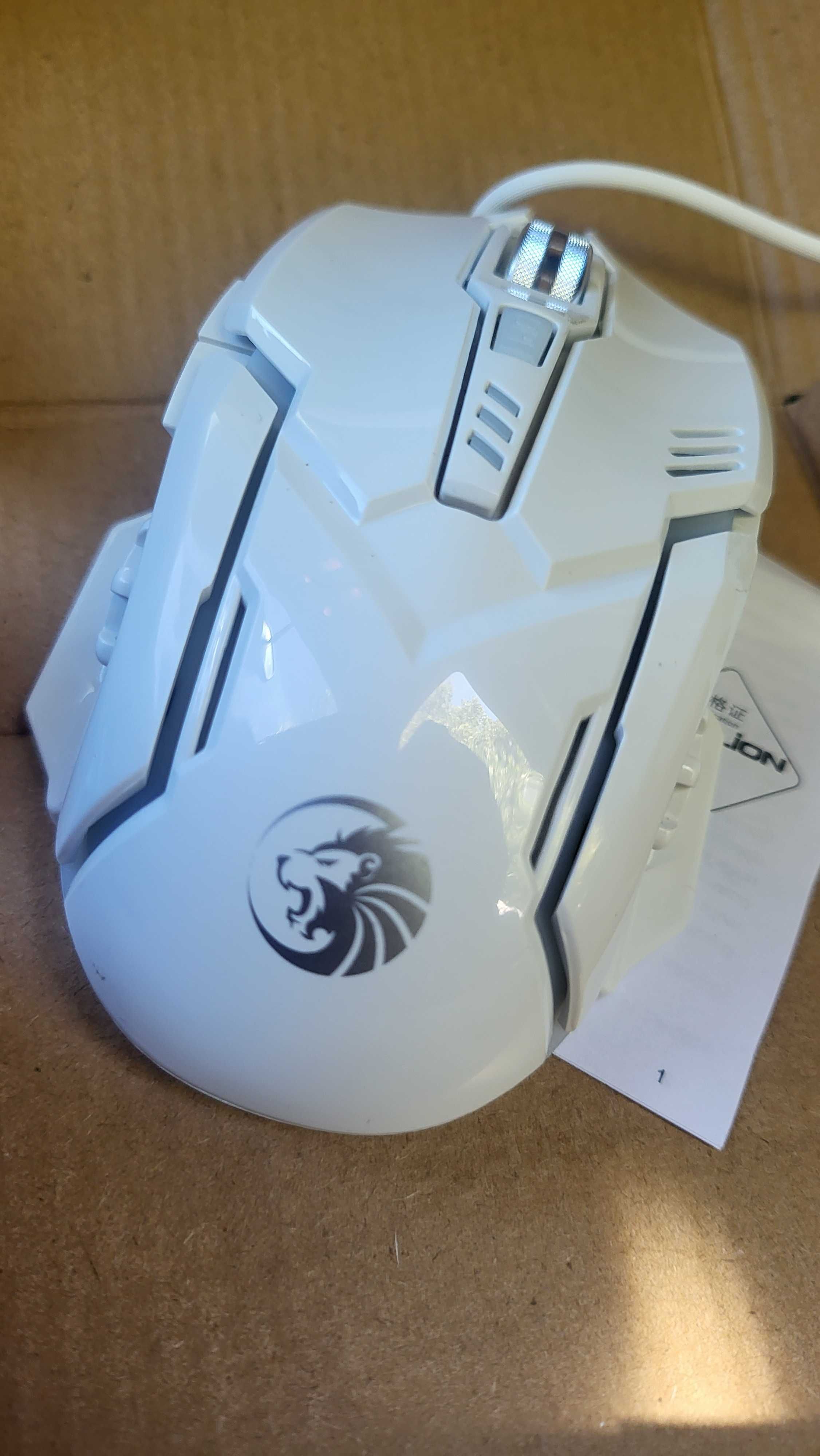 Геймърски аксесоар Чисто нова SkyLion бяла геймърска мишка RGB