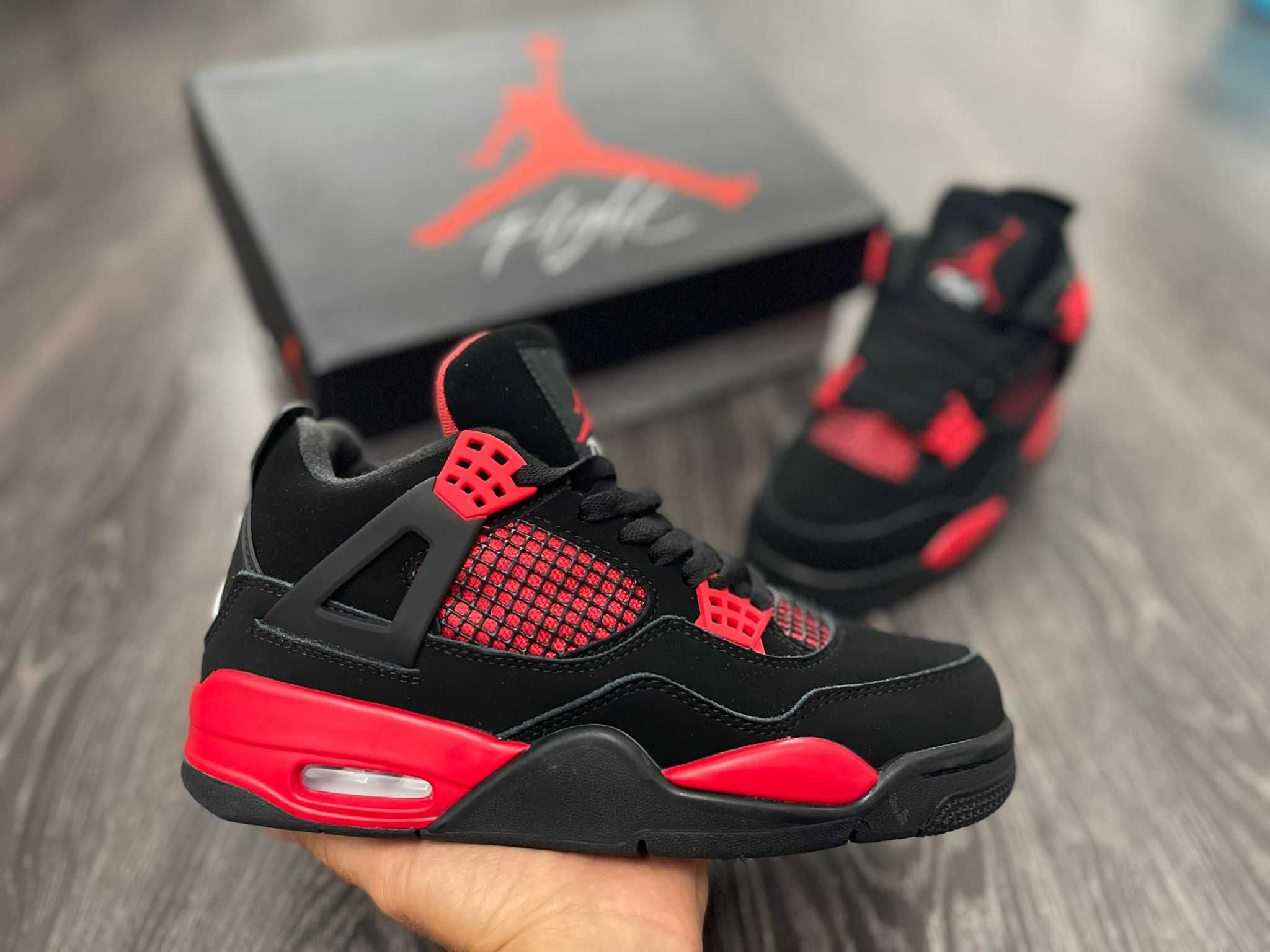 Nike Jordan 4 Retro Red Thunder / Adidasi Premium cu cutie