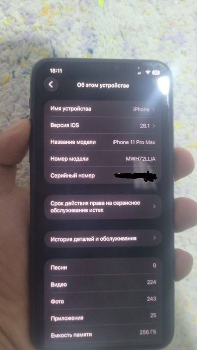 Iphone 11 pro max ideal holatda