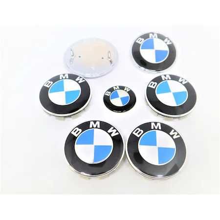 Emblema Embleme Logo Volan BMW 45mm Capota Portbagaj Jante Set 74 82