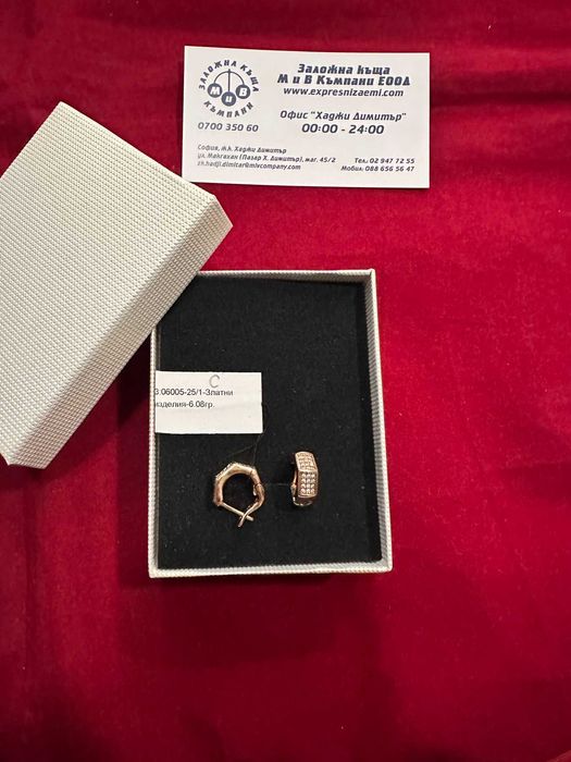 ***НЕВЕРОЯТНИ/Рядък модел***Златни обеци 6,08гр. 14к