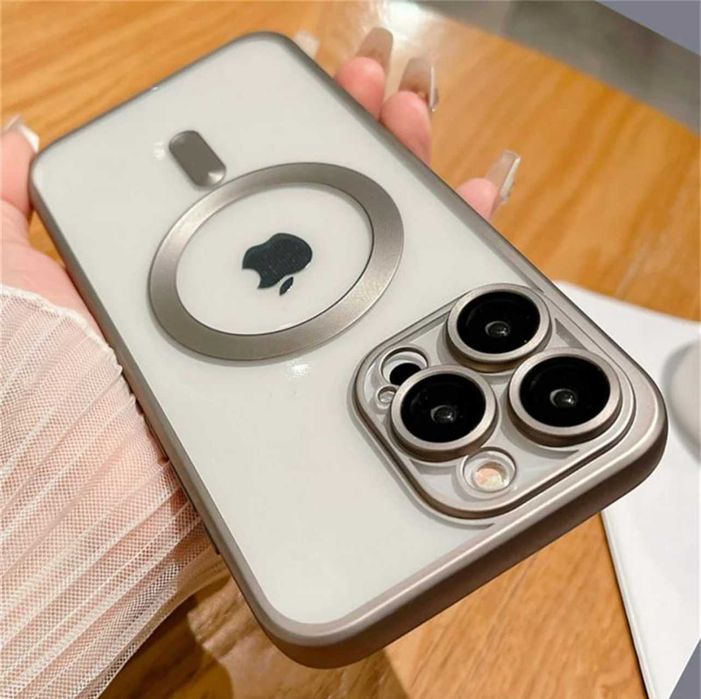 Husa MagSafe Titanium finish iPhone 16 , 16 Pro , 16 Plus , 16 Pro Max