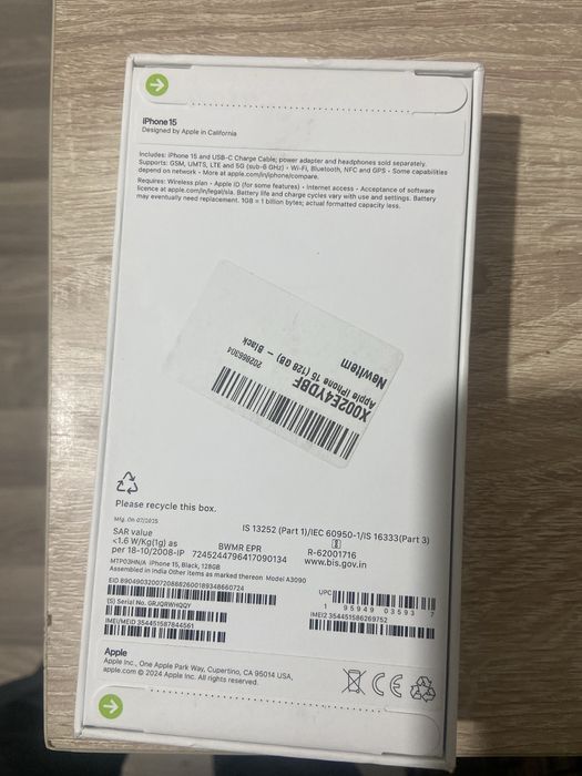 Продам iphone 15 128 gb новый