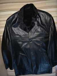 Куртка мужская кожаная двухсторонняя чёрная.