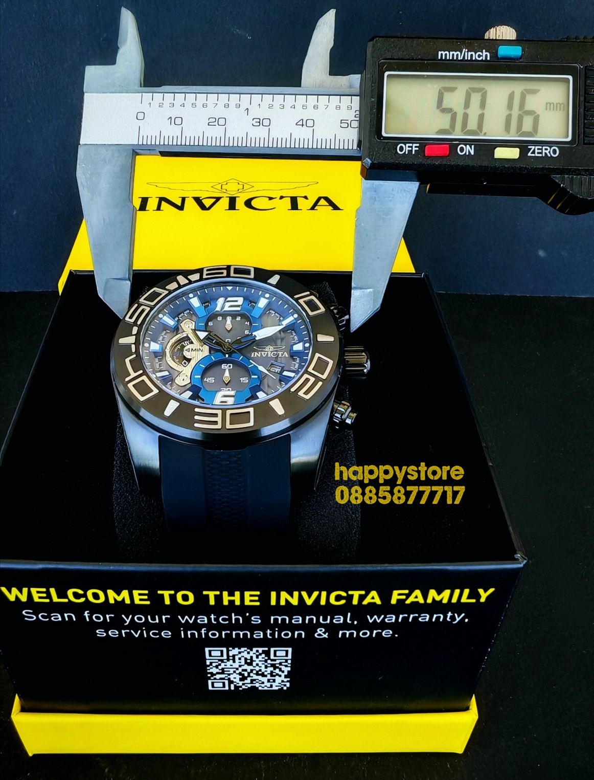 INVICTA Pro Diver Blue 50 mm, Инвикта нов ръчен часовник