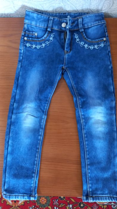 Зимние джинсы для девочки 3-4 года