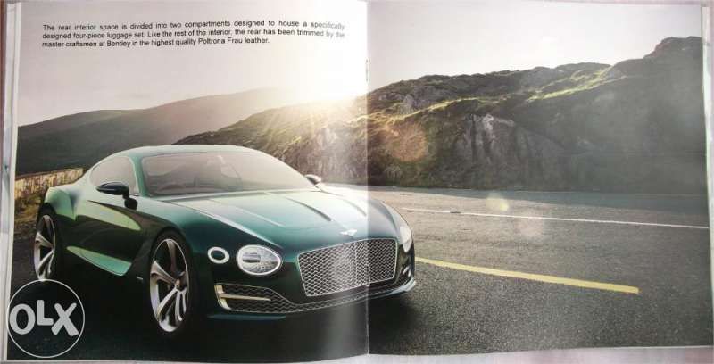 Колекционерски прескит брошура автомобили Bentley EXP 10 Speed 6 6 Con