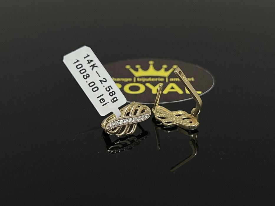 Bijuteria Royal CB : Cercei aur 14k 2,58 grame