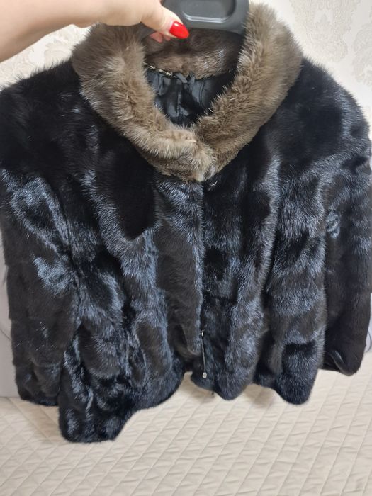 Шуба норковая чёрный бриллиант