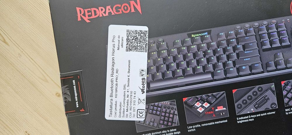 Tastatura gaming Redragon Horus Pro Switch RED