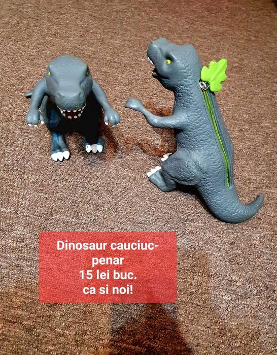 Dinosaur-penar, de cauciuc ,  cu fermoar.