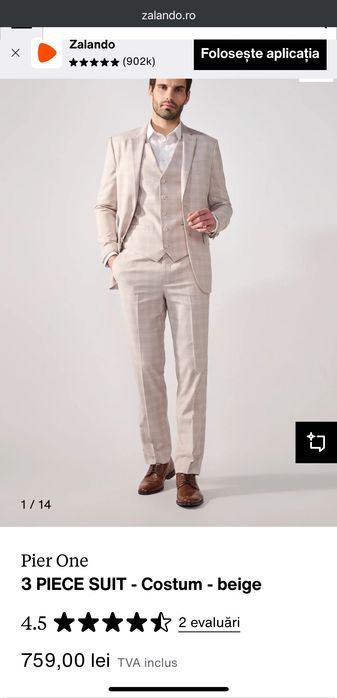 Costum barbati Pier One marimea 48/L