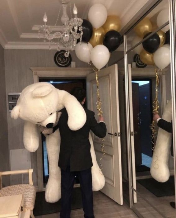 Плюшевый мишка. Плюшевая игрушка. Подарок на новый год. KASPI RED