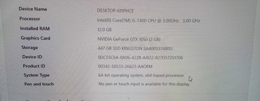 Настолен компютър Intel Core i5