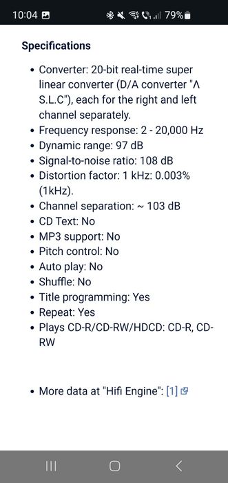 Cd Denon DCD 1400