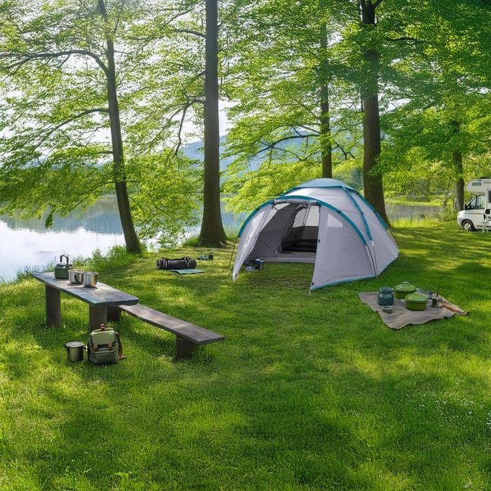 Cort camping DOME TENT capacitate 3 persoane