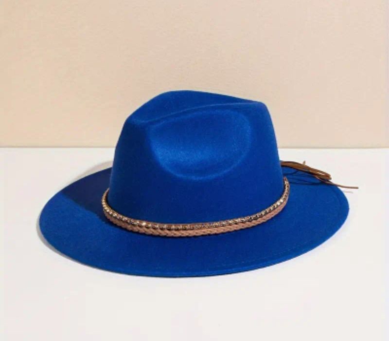 Pălărie albastra cu accesoriu