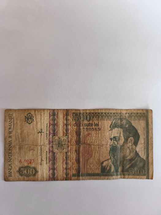 Bancnota 500 lei Constantin Brancusi