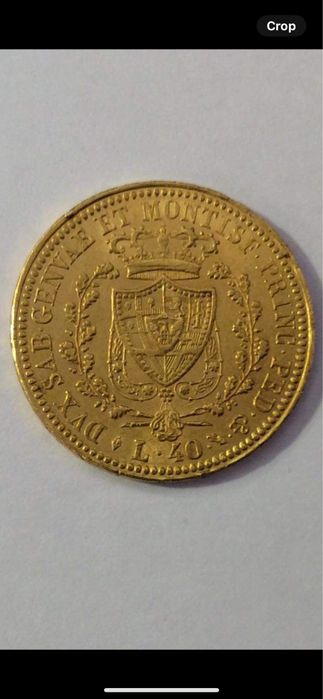 Златна монета Карло Феличе ди Савоя