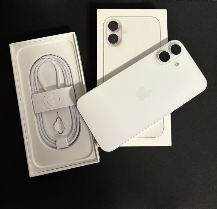 iPhone 16 Plus, White, 128gb Neverlocked nou.