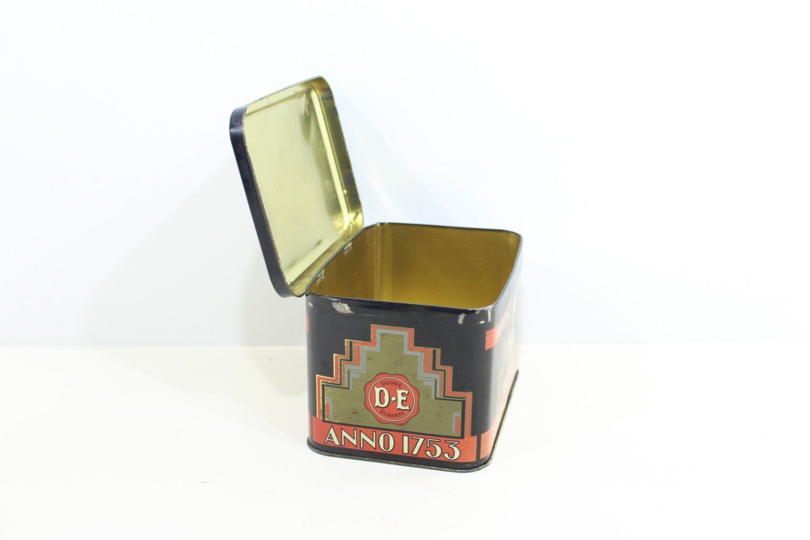 Ретро метална кутия от марково кафе. Внос Франция