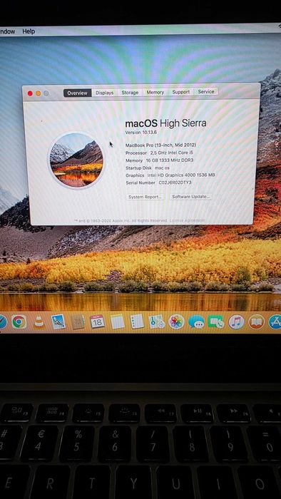 Vand macbook 13 2012