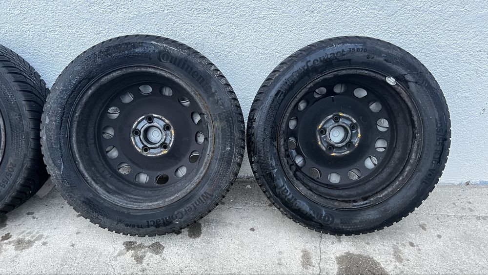 Jante otel 5x112 R16 cu anvelope iarna 205/55 R16