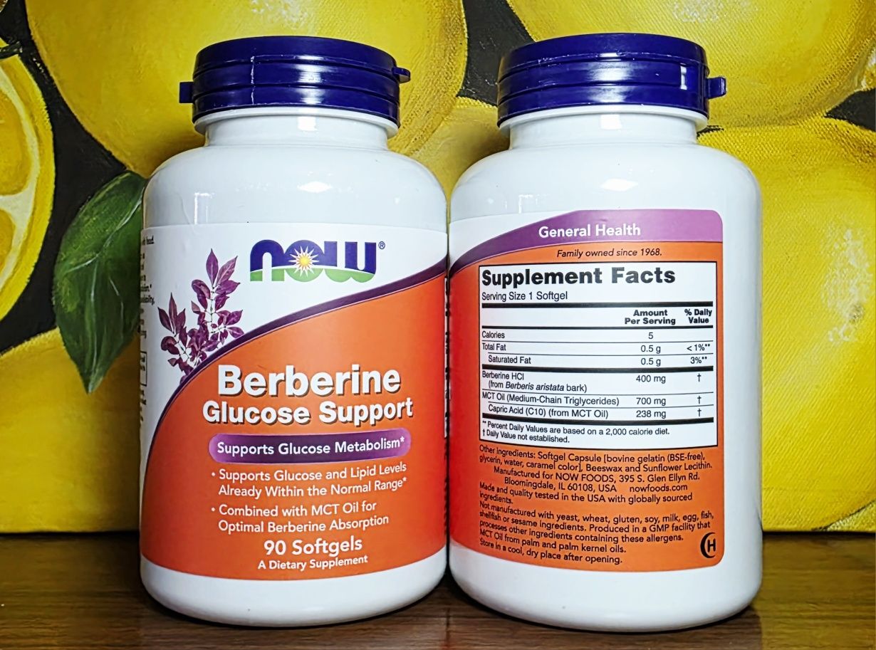 ДОСТАВКИ НЕТ Now берберин glucose support уникальный состав 
90шт 33