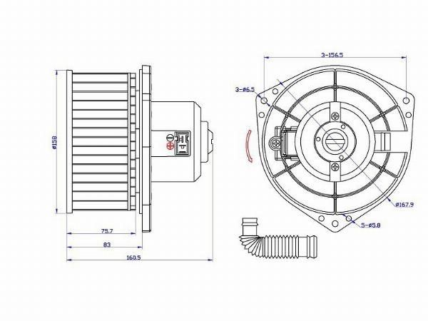 Мотор отопителя салона  Nissan Bluebird