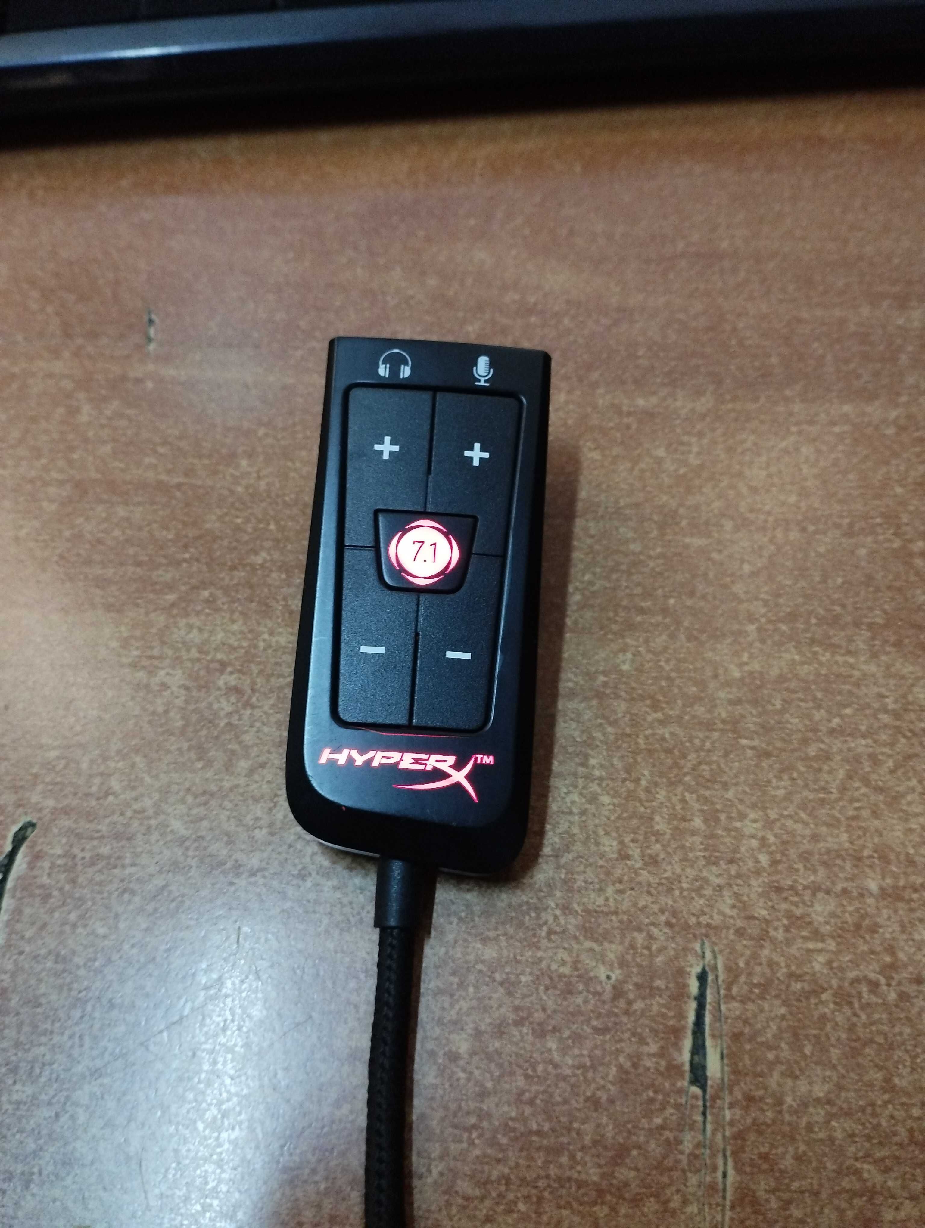 Placă de sunet USB  kingstone Hyperx Black pentru căști cloud