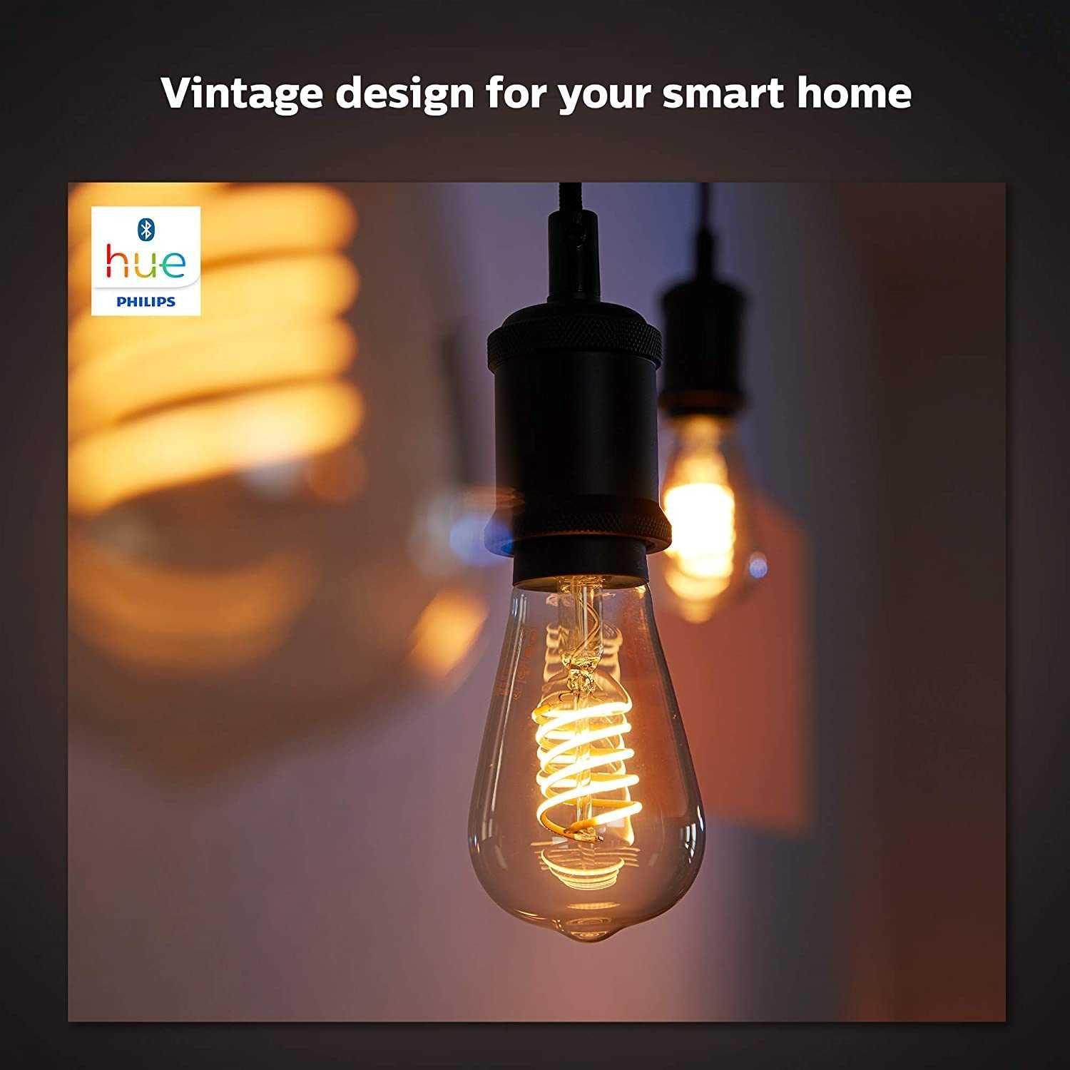 Philips Hue Smart LED Крушка Димеруема Ретро Винтидж с дистанционно
