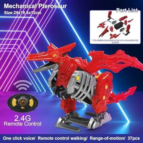 Нов RC Динозавър Играчка Сглобяема STEM Подарък за Деца 8+ години