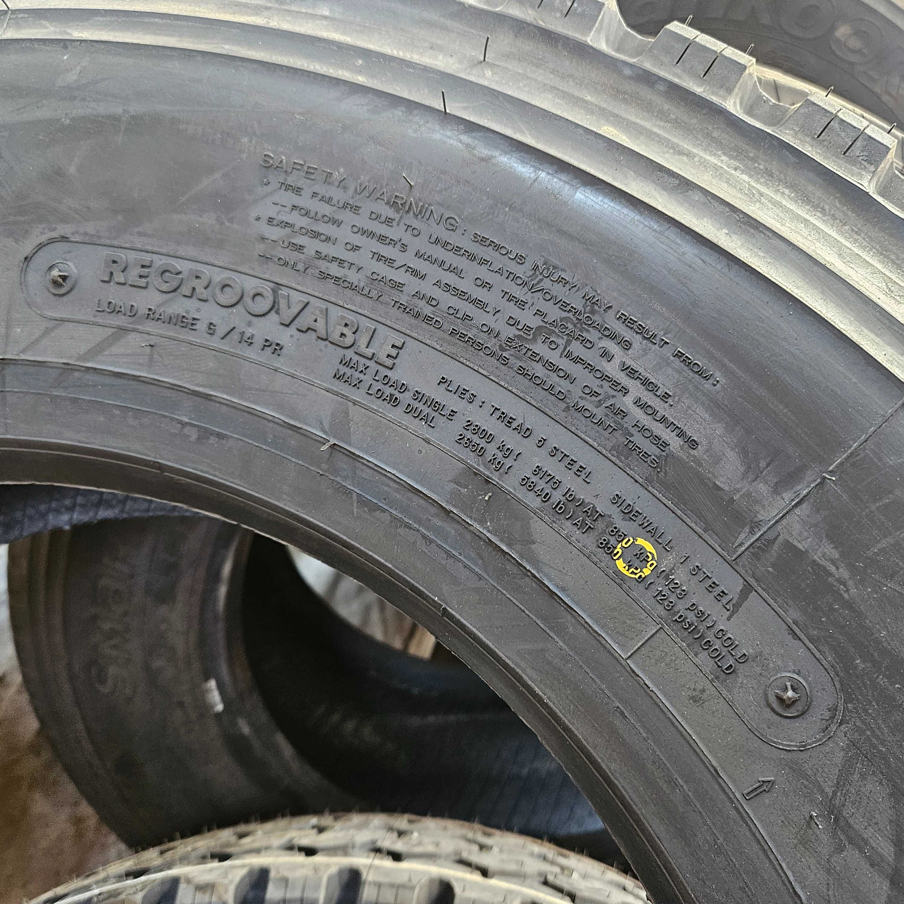 2 Нови тежкотоварни гуми 10R22.5 Bridgestone M840 144/142K M+S 3PMFS