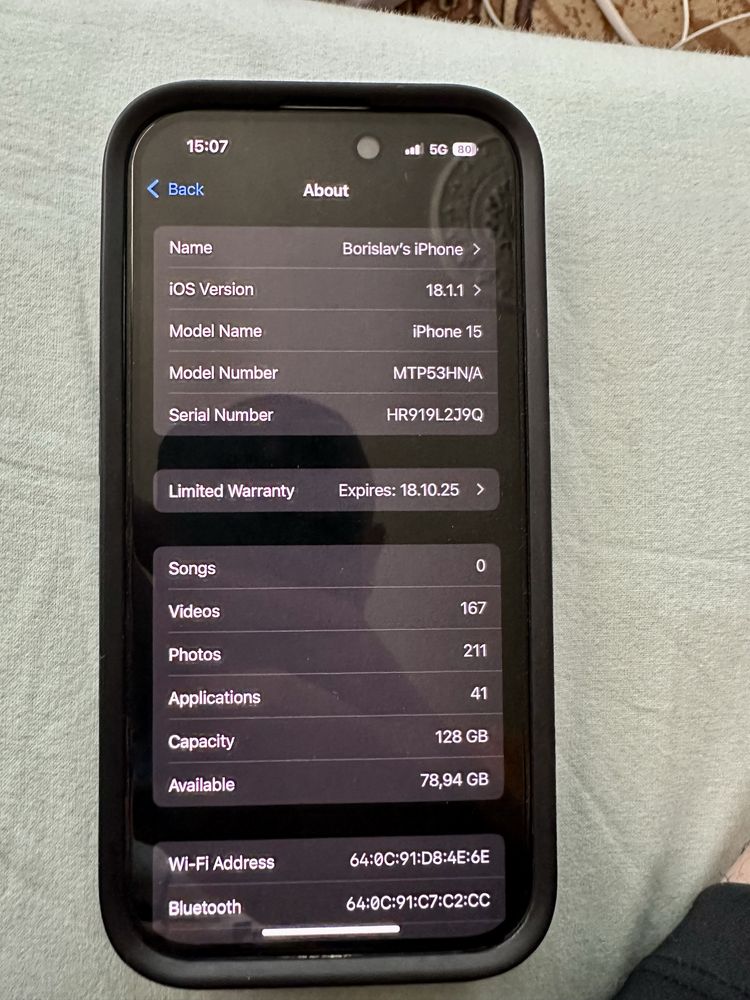 iPhone 15 128GB green с гаранция