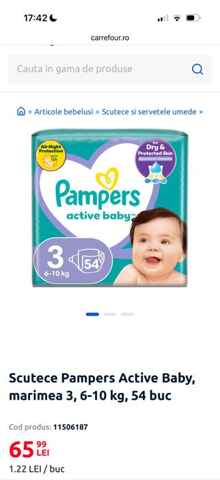 Pampers active baby 3