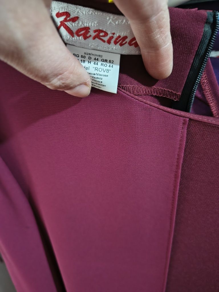 Rochie voal, nouă, grena, mărimea 44