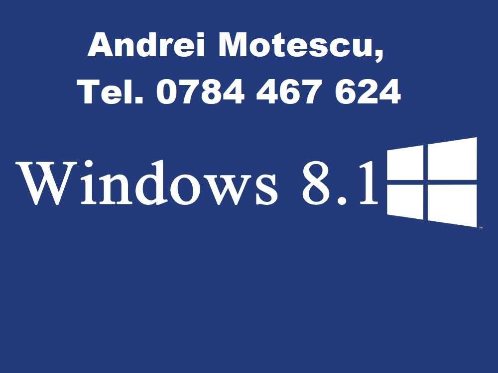 Windows 8.1 Home sau Pro, DVD-uri sigilate, noi nouțe. Licențã retail.