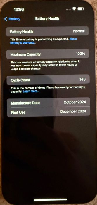 iPhone 16 Pro Max Desert Titanium 256 GB - 100% Baterie