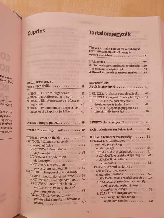 Cod civil 2023 in doua limbi, romana-maghiara