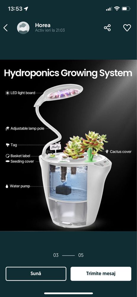 Sistem de cultivare in interior