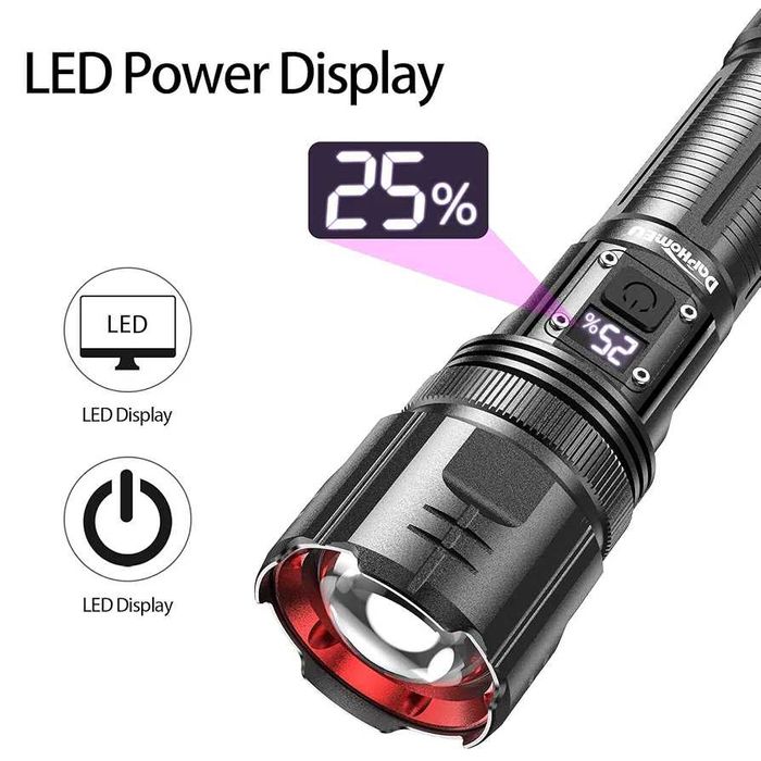 Чисто нови 2 не. Фенер daphomeu LED Super Bright, 500 000 лумена...
