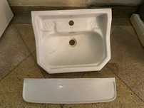 Lavoar chiuveta + polita ceramica alba