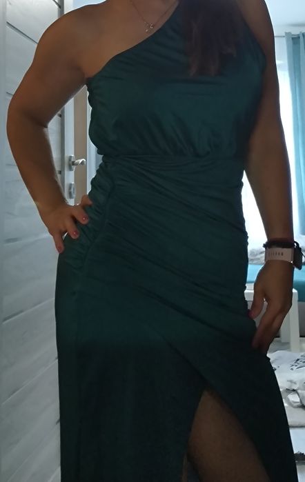 Rochie eleganta verde smarald