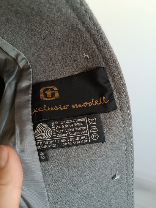 Palton din lâna și blana naturală