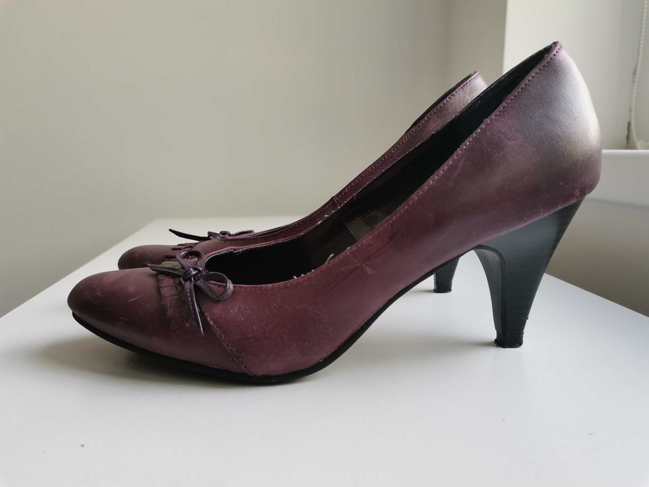 Pantofi Alessandro Bonciolini 37, piele naturala, mov pruna