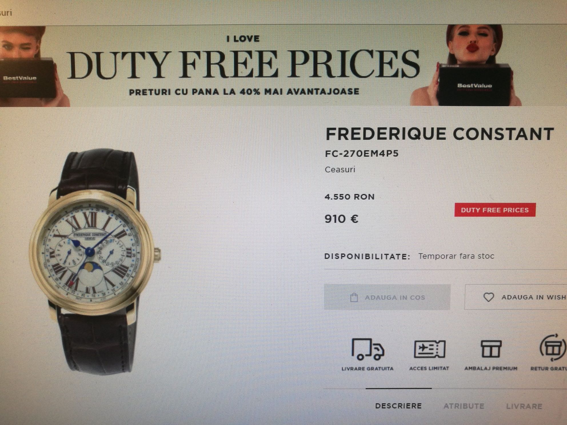 Ceas Frederique Constant