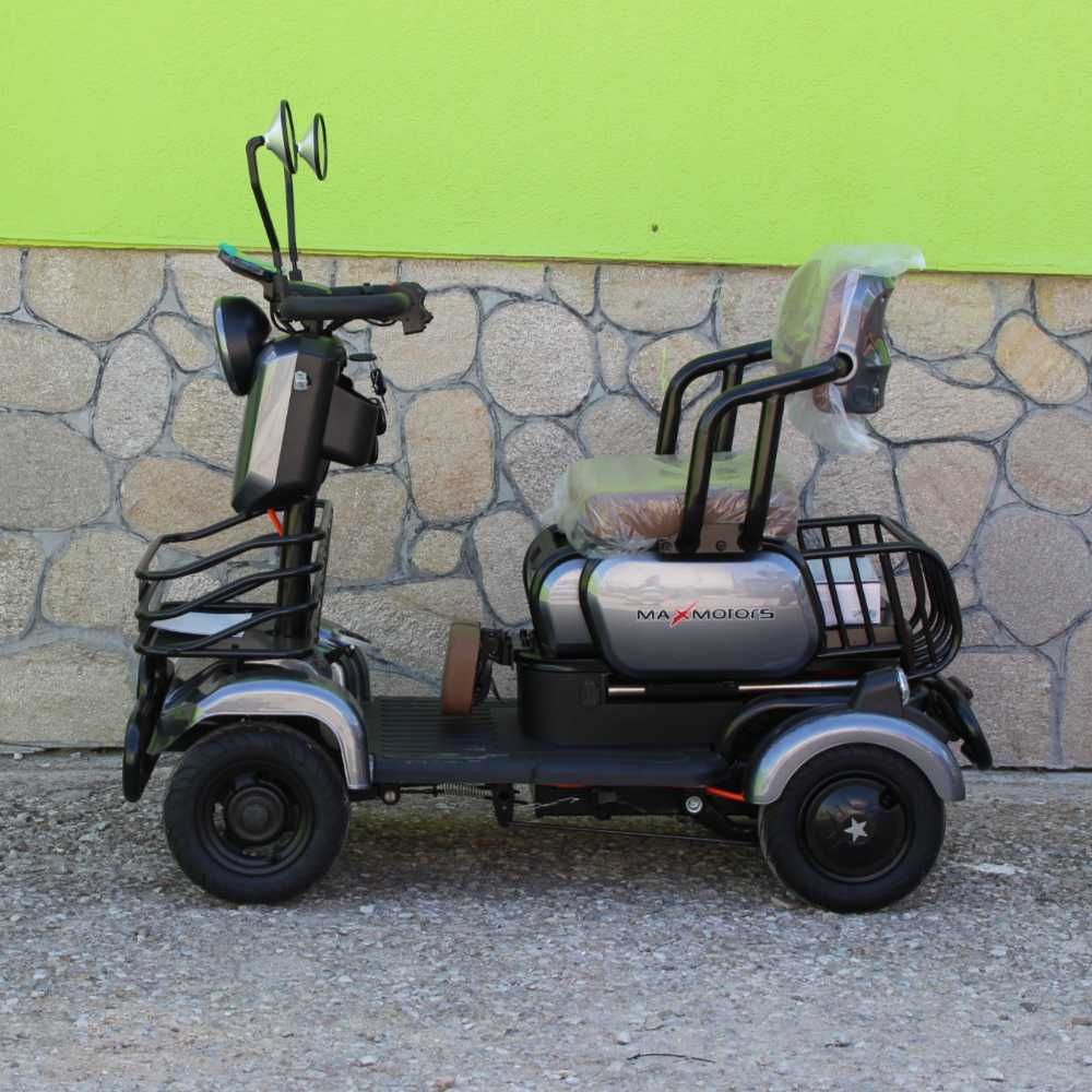 Триместна електрическа четириколка MaxMotors A9 GRAY, 1500W, 48V/20Ah